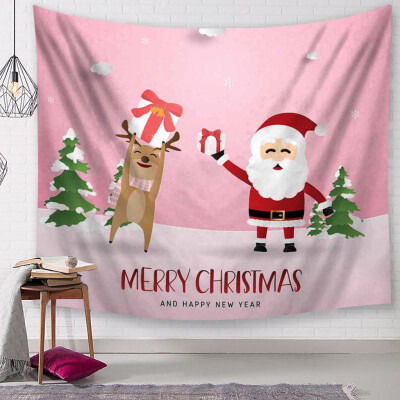 

Siaonvr Christmas Tapestry Santa Print Wall Hanging Tapestry Art Home Decor