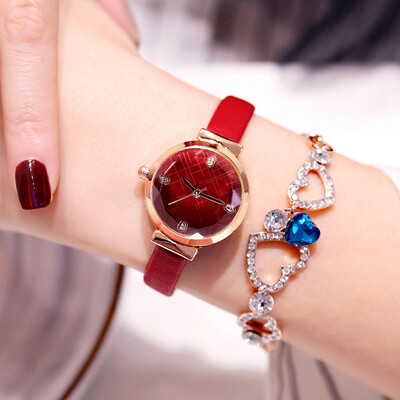 

Watch womens ins wind waterproof ultra-thin original wind rhinestone watch womens ins Korean fashion French minority shaking voi