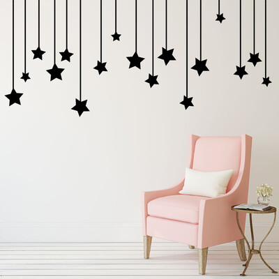 

〖Follure〗Pendant Stars Decal Living Room Bedroom Vinyl Carving Wall Decal Sticker