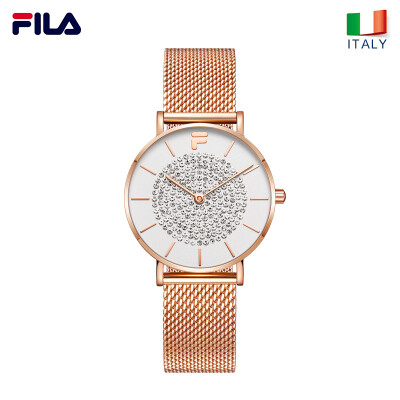 

FILA Watch Womens 32mm White Dial Milanese Stainless Steel Strap Fashion Ms Simple Quartz Student Watch FLL38-698-102