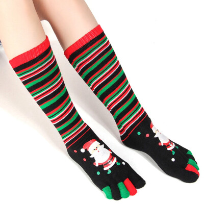 

hengwei Christmas theme socks personality five finger socks warm in stockings mens&womens universal