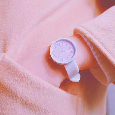 

Korean version of simple junior high school students cute soft girl test jelly watch waterproof night light ulzzang