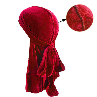 

Unisex Men Lady Velvet Silk Breathable Bandana Hat Turban Cap Doo Durag Headwear