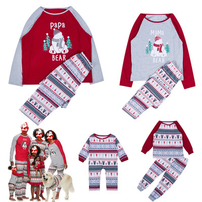 

Family Matching Christmas Pajamas Set Women Baby Kid Snowman Sleepwear Nightwear