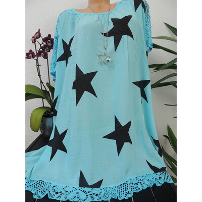 

Roseonmyhand Plus Size Women O-Neck Print Patchwork Hollow Out Short Sleeve Blouse Shirt Tops