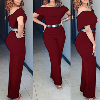 

Womens Ladies Clubwear Off Shoulder Playsuit Bodycon Jumpsuit Romper Trousers