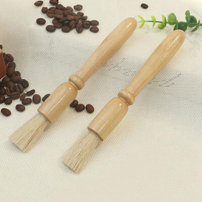 

Greensen Wood Handle Natural Bristles Coffee Grinder Machine Cleaning Brush Coffee Maker Tool