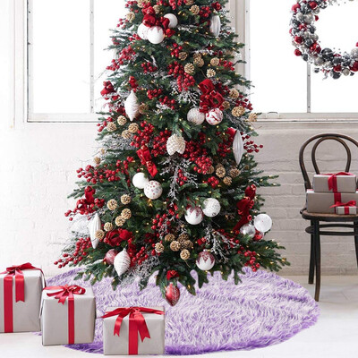 

Tailored Long hair Non-woven Christmas Tree Skirt Ornament 35inch Diameter Christmas