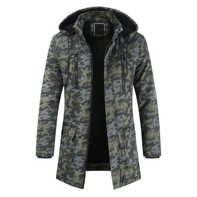 

Toponeto Mens Winter Zipped Warm Tracksuit Casual Camouflage Long Sleeve Outwear Coat