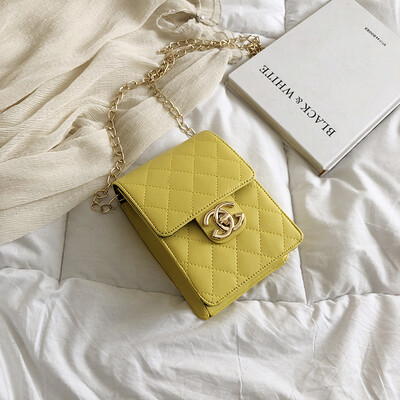 

Fashion small incense messenger bag female 2019 new chic rhombic chain shoulder bag female simple wild small square bag