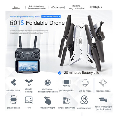 

KY601S Professional HD Long Battery Life APP Control Helicopter RC Drone Aircraft Quadcopter Camera