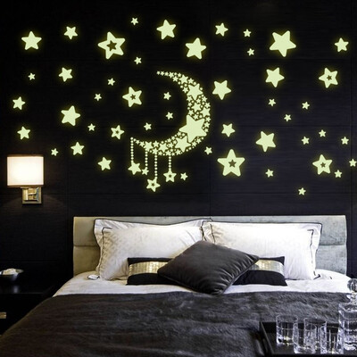 

Luminous Stars Moon Wall Stickers Home Glow In The Dark Stars For Kids Baby Room