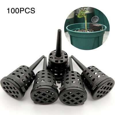 

100 Pcspack Portable With Lid Root Aquarium Nursery Pots Fertilizer Baskets