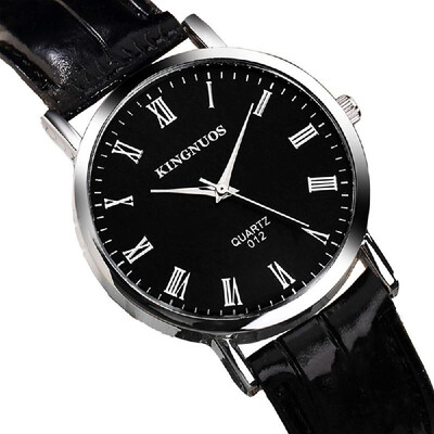 

Korea Neutral Roman Digital Trend Fashion Belt Mens Watch Student Ultra-thin Quartz Watch Waterproof Watch Blue black belt