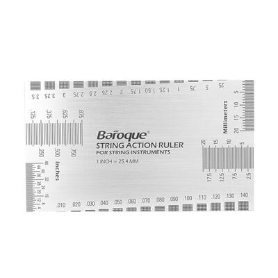 

Baroque String Action Gauge Stainless Steel Guitar Guide Measuring Ruler