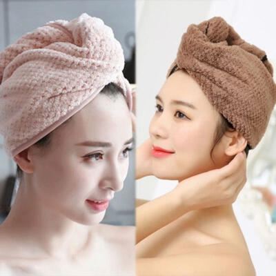 

Turban Twist Dry Shower Microfiber Hair Wrap Towel Drying Bath Spa Head Cap Hat
