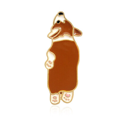 

Cute Cartoon Animal Brooches Corgi Womens Brooch Enamel Pins Hat Clothes Decor