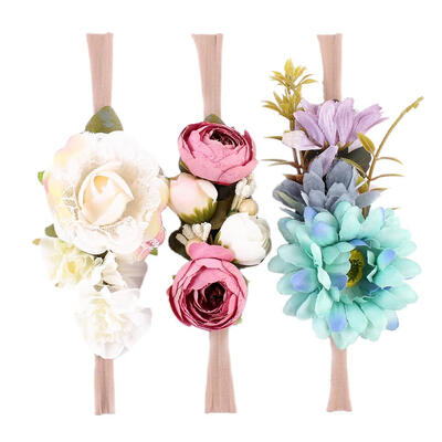

3pcspack Colorful Flowers Baby Kid Children Headdress Toddler Headbands