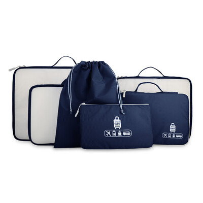 

6 Set Travel Organizer Bag 4 Packing Cubes with Pouch Sack Toiletry Laundry Storage Bag Clothing Sorting Packages