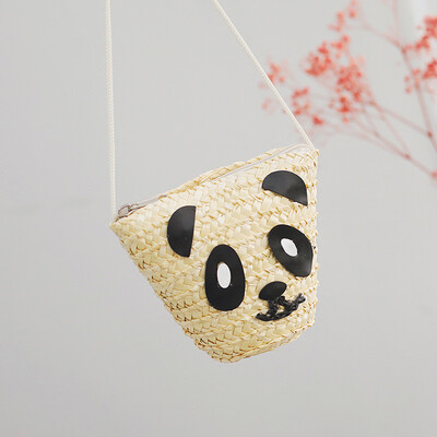 

Tailored Womens fashion cute animal decorative bag weaving childrens bag Messenger bag
