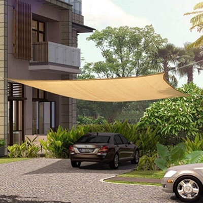 

PE Sunshade Quadrangle Practical Rectangle Sand Color Awning Scenery Shading Wind Resistance Heatproof Oxidation Resistance Canopy