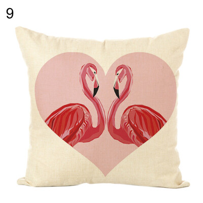 

Cartoon Flamingo Removable Throw Pillow Case Cushion Cover Sofa Bed Home Decor