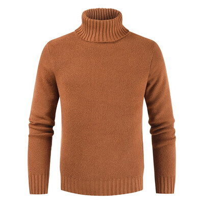 

Toponeto Mens Autumn Winter Casual Pure Color Turtleneck Long Sleeve Knitted Sweater Top