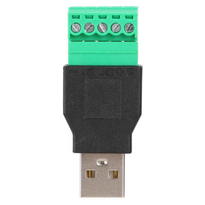 

USB20 Male to 5pin Screw Terminal Connector Apdater with Shield Connector