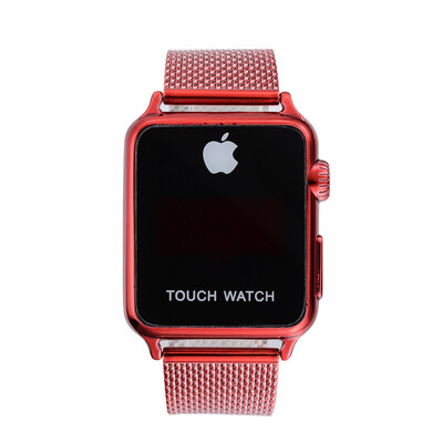 

Metal belt led electronic watch screen square display screen electronic male&female students watch