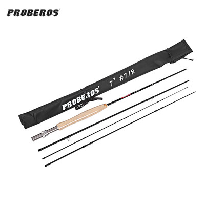 

Proberos 21M 4 Section Carbon Fly Fishing Rod with Soft Cork Handle Fish Tackle