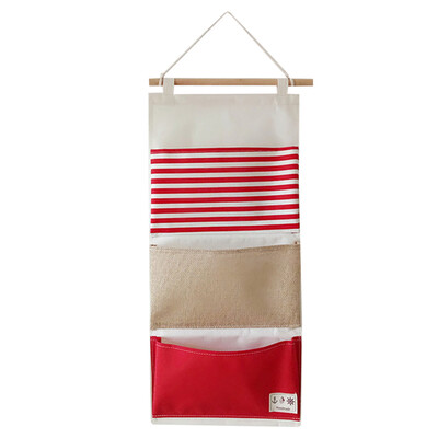

Multi-Functional Stripes Three Lattice Storage Hang Bags