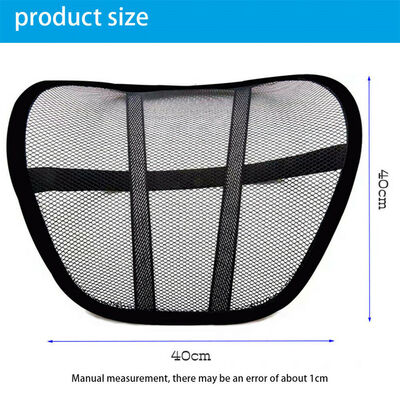 

Summer Breathable Car Mesh Waist Cushion Lumbar Back Support Pad Backrest Black