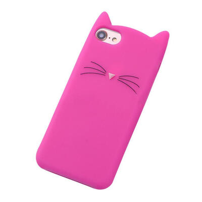

3D Cute Cartoon Animal Beard Cat ears Phone Case For iPhone X 5 6 7 8 Plus Silicon Soft TPU Fundas Protective Shell Cover