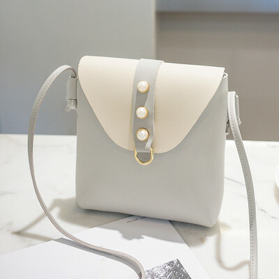 

Tailored Women Patchwork Pearl Cover Crossbody Bag Shoulder Bag Phone Coin Bag Black