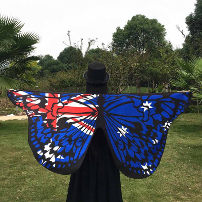 

Roseonmyhand Soft Fabric Butterfly Wings Shawl Fairy Ladies Nymph Pixie Costume Accessory