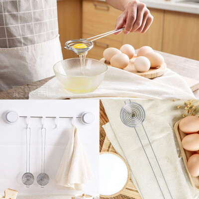 

Corrosion Resistant Household Stainless Steel White Egg Yolk Seperator Kitchen Cooking Filter Gadget Sieve Tool Egg Separators