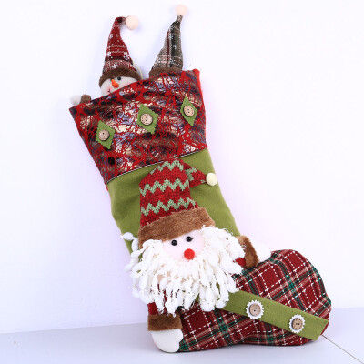 

〖Follure〗Christmas Stocking Large Sock Santa Claus Candy Gift Bag Xmas Tree Hanging Decor