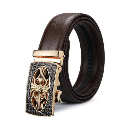 

Designer belts for Men Metal Automatic Buckle Split Leather Waist belt for luxury fashion cowhide mens belt Novelty 35cm zp090