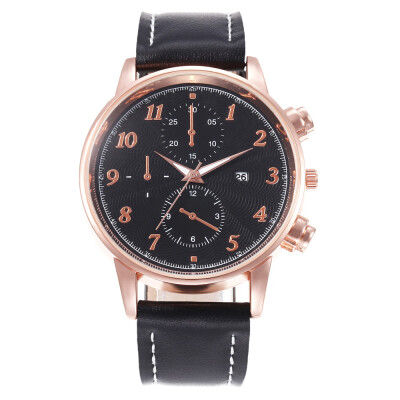 

Hot big dial mens business table creative leisure calendar quartz watch mens section