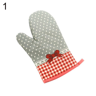 

1Pc Flower Grid Heat Insulation Oven Mitt Thickened Glove Kitchen Baking Tool