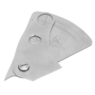 

Greensen Fan-shaped Welding Gauge MetricInch Weld Inspection Tool with Magnifier Stainless Steel