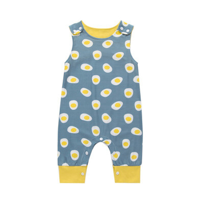 

Infant Baby Rompers Cartoon Printed Sleeveless Rompers Kids Girls Boys Jumpsuit Coverall Newborn Clothes
