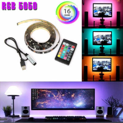 

USB Powered Computer TV Backlight Kit RGB Colour Change 5050 LED Light Strip New