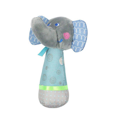 

Kids Baby Handbell Rattles Toys Plush Soft Elephant Sound Intelligent Toys