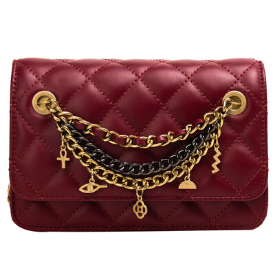 

Chao Korean version of the wild Messenger bag chain shoulder simple fashion small square bag