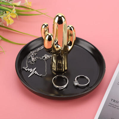 

Greensen Ring Holder Dish for Jewelry Necklace Bracelet Holders Organizer Display Home Decor Black