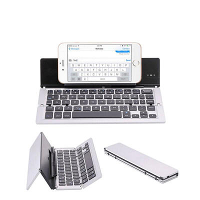 

Mini Foldable Wireless Bluetooth Keyboard 58 Keys Ultra-thin Phones Tablet Keyboards For IOS Android Windows