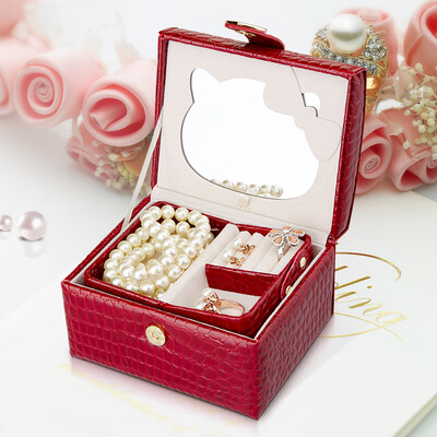 

Diverse House TAYOHYA Crocodile Multi-function Jewelry Box Hellokitty Creative Portable Valentines Day Gift SA1800