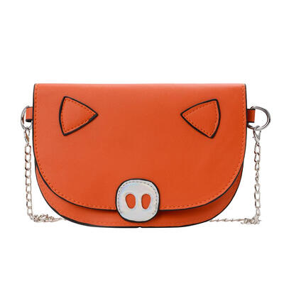 

Women Pig Shaped Cute Messenger Crossbody Handbags Girls Chain Shoulder Bag