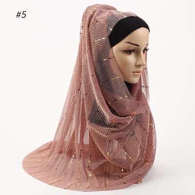 

New Muslim scarf European&American style sequins cross-border headscarf Muslim hijab autumn shawl scarves